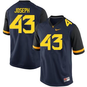 Men's West Virginia Mountaineers NCAA #43 Drew Joseph Navy Authentic Nike Stitched College Football Jersey BE15R33NT